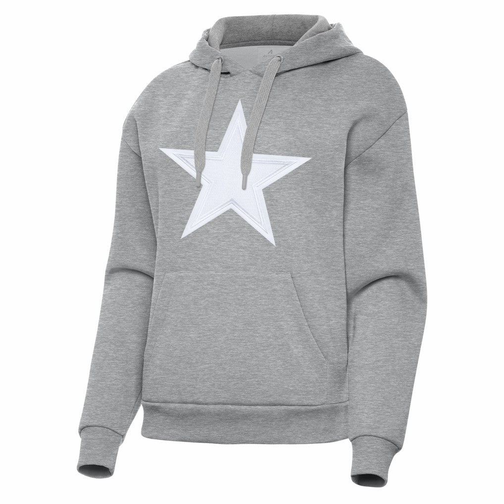 Dallas Cowboys Antigua Women's Victory Pullover Hoodie - Heather Gray - NFL