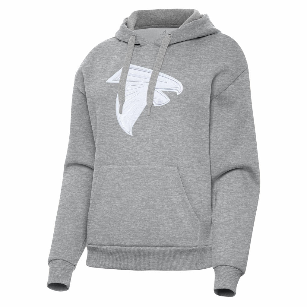 Atlanta Falcons Antigua Women's Victory Pullover Hoodie - Heather Gray - NFL