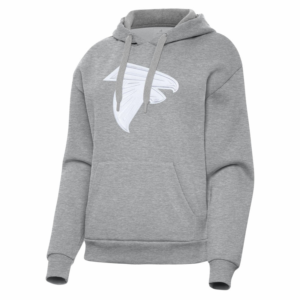 Atlanta Falcons Antigua Women's Victory Pullover Hoodie - Heather Gray - NFL