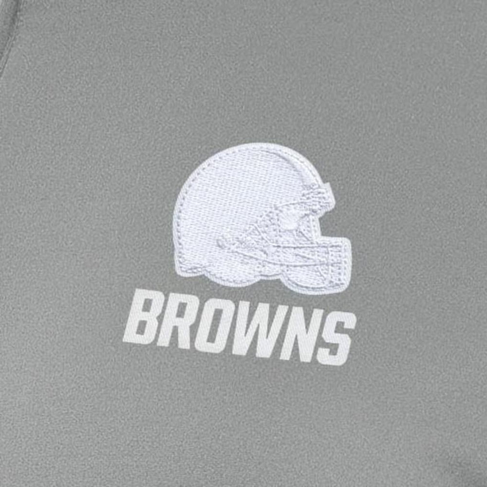 Cleveland Browns Antigua Women's Reprocess Quarter-Zip Top - Gray - NFL