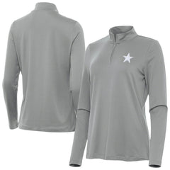 Dallas Cowboys Antigua Women's Reprocess Quarter-Zip Top - Gray - NFL