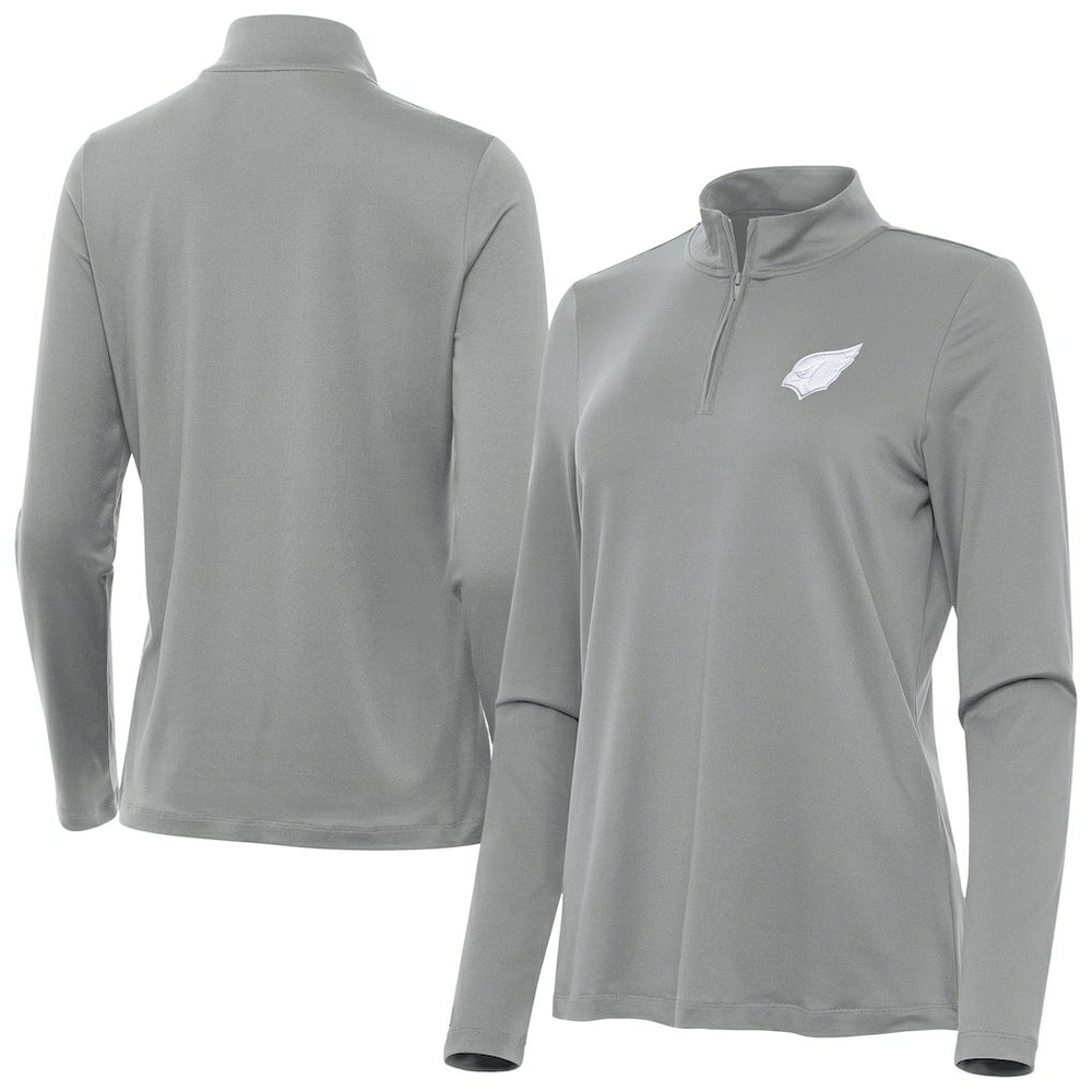 Arizona Cardinals Antigua Women's Reprocess Quarter-Zip Top - Gray - NFL