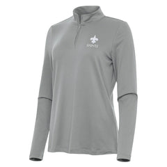 New Orleans Saints Antigua Women's Reprocess Quarter-Zip Top - Gray - NFL