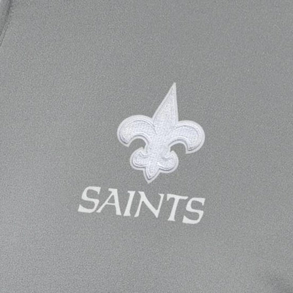 New Orleans Saints Antigua Women's Reprocess Quarter-Zip Top - Gray - NFL