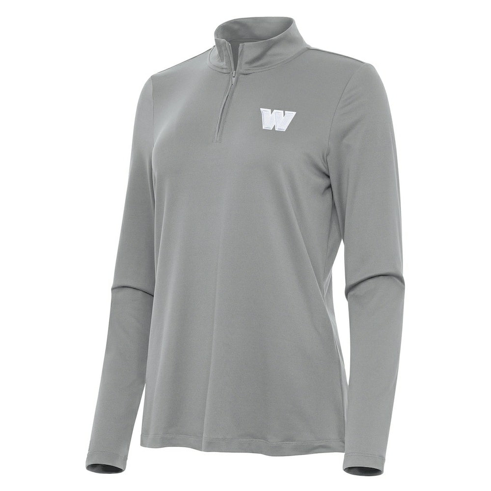 Washington Commanders Antigua Women's Reprocess Quarter-Zip Top - Gray - NFL