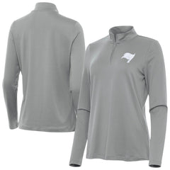 Tampa Bay Buccaneers Antigua Women's Reprocess Quarter-Zip Top - Gray - NFL