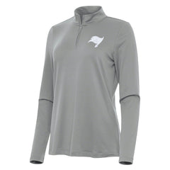 Tampa Bay Buccaneers Antigua Women's Reprocess Quarter-Zip Top - Gray - NFL