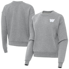 Washington Commanders Antigua Women's Victory Crew Pullover Sweatshirt - Heather Gray - NFL