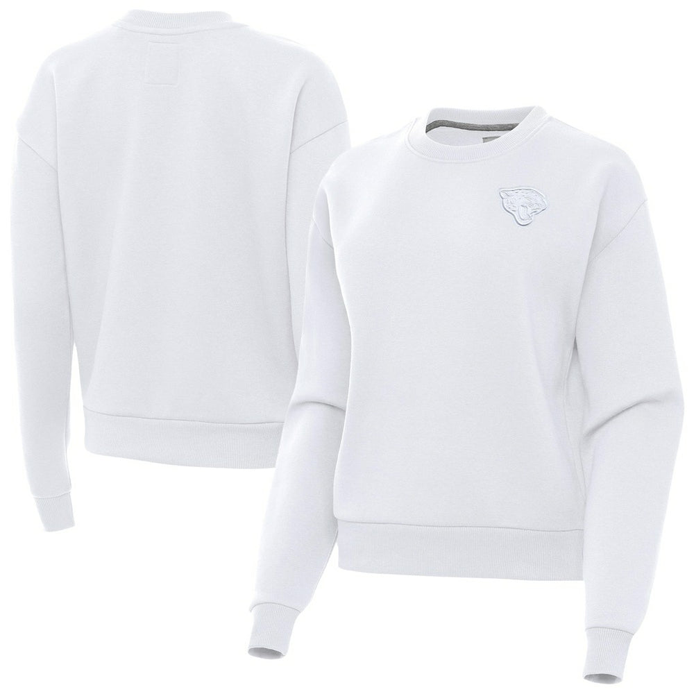 Jacksonville Jaguars Antigua Women's Victory Crew Pullover Sweatshirt - White - NFL