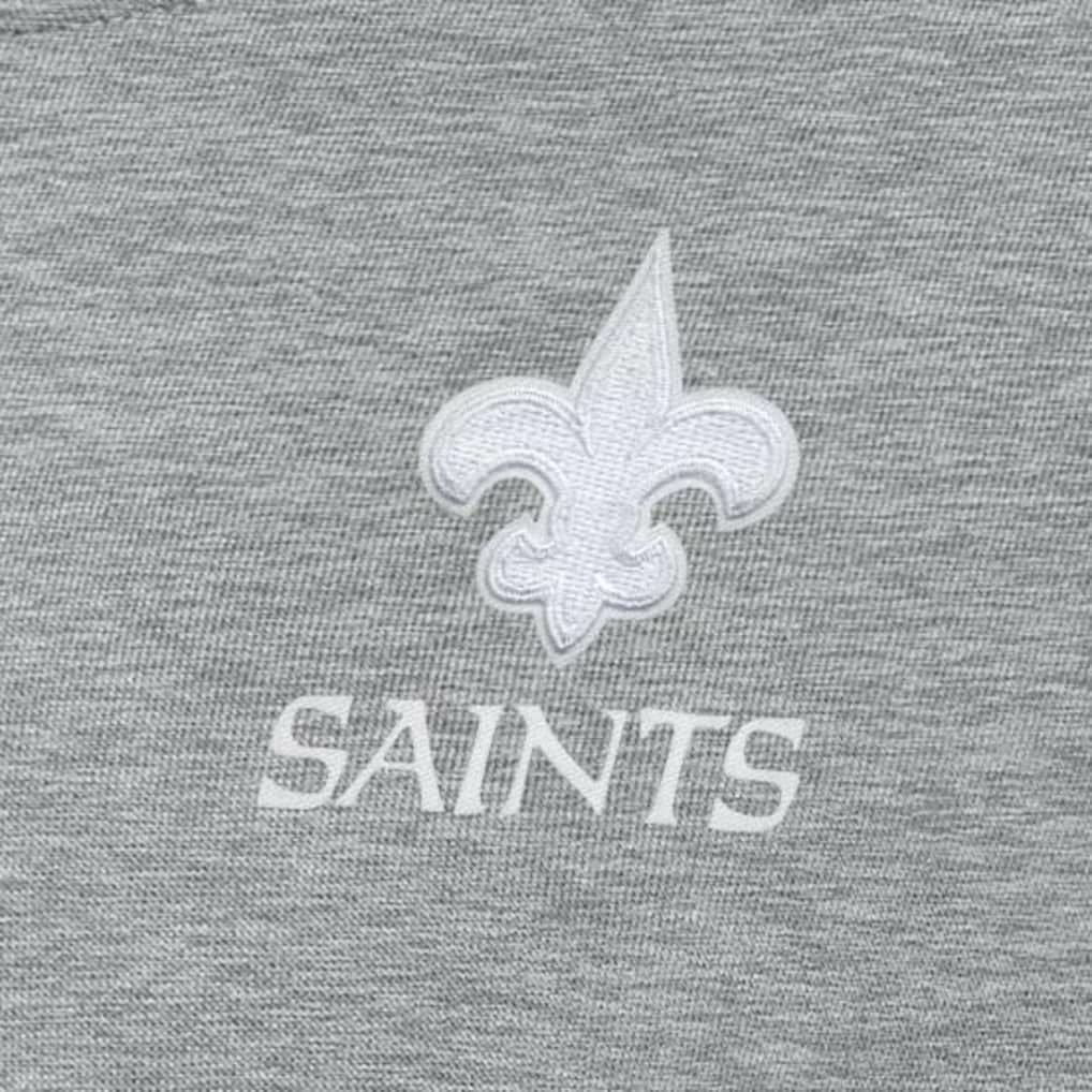 New Orleans Saints Antigua Women's Victory Crew Pullover Sweatshirt - Heather Gray - NFL