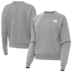 New England Patriots Antigua Women's Victory Crew Pullover Sweatshirt - Heather Gray - NFL