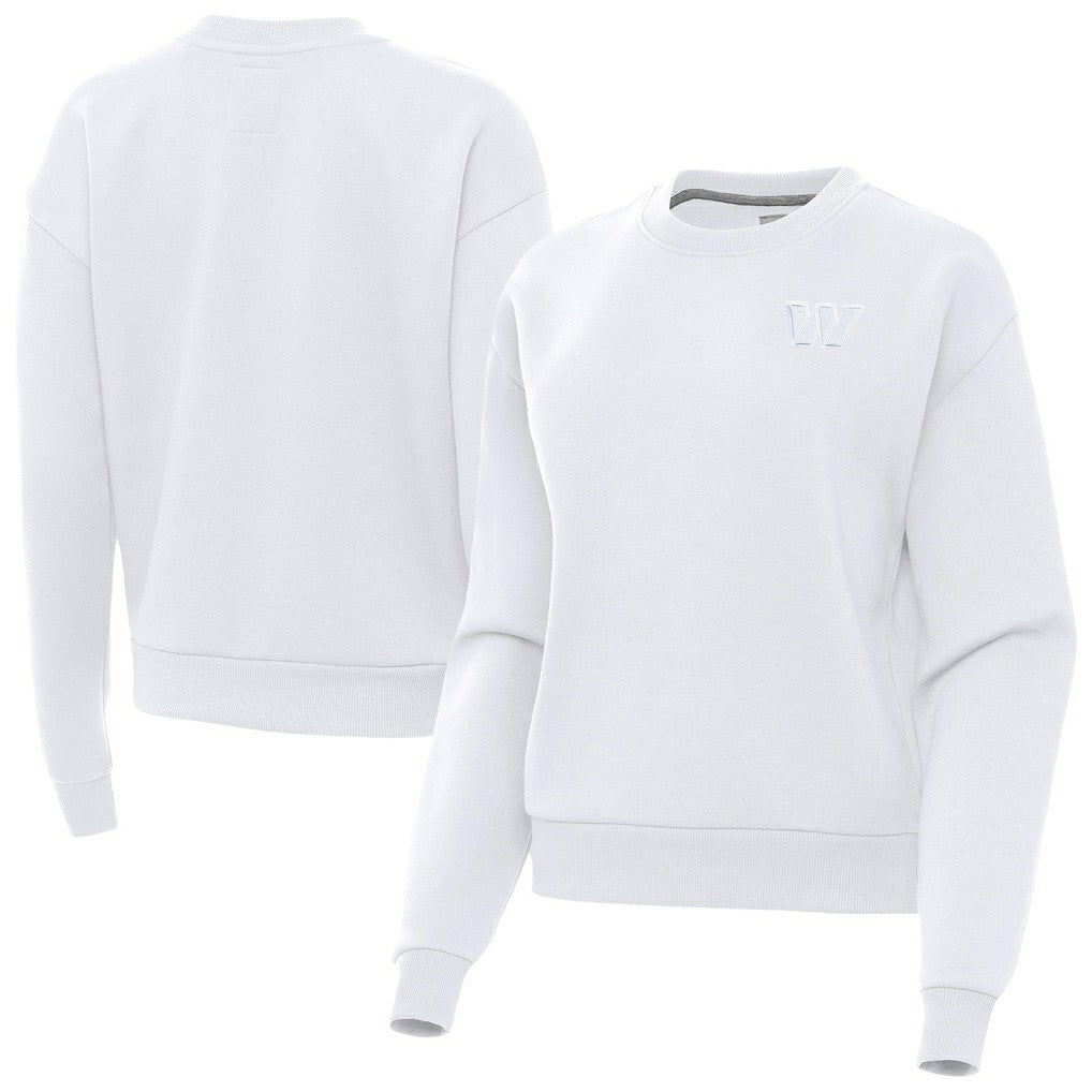 Washington Commanders Antigua Women's Victory Crew Pullover Sweatshirt - White - NFL