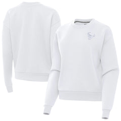 Houston Texans Antigua Women's Victory Crew Pullover Sweatshirt - White - NFL
