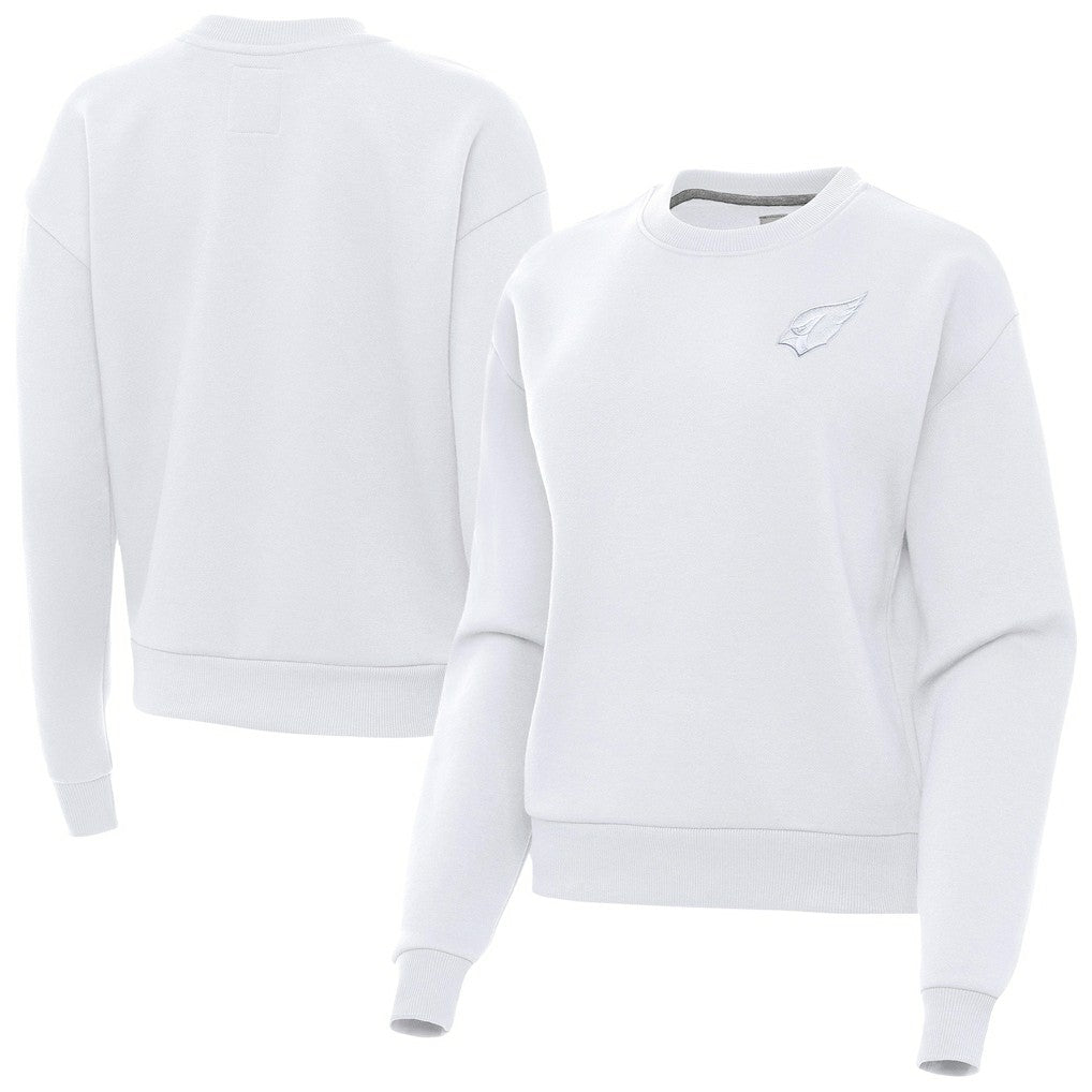 Arizona Cardinals Antigua Women's Victory Crew Pullover Sweatshirt - White - NFL