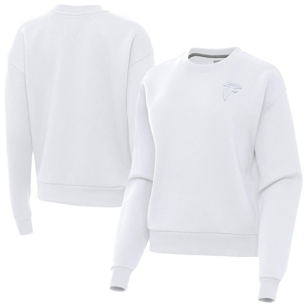 Atlanta Falcons Antigua Women's Victory Crew Pullover Sweatshirt - White - NFL