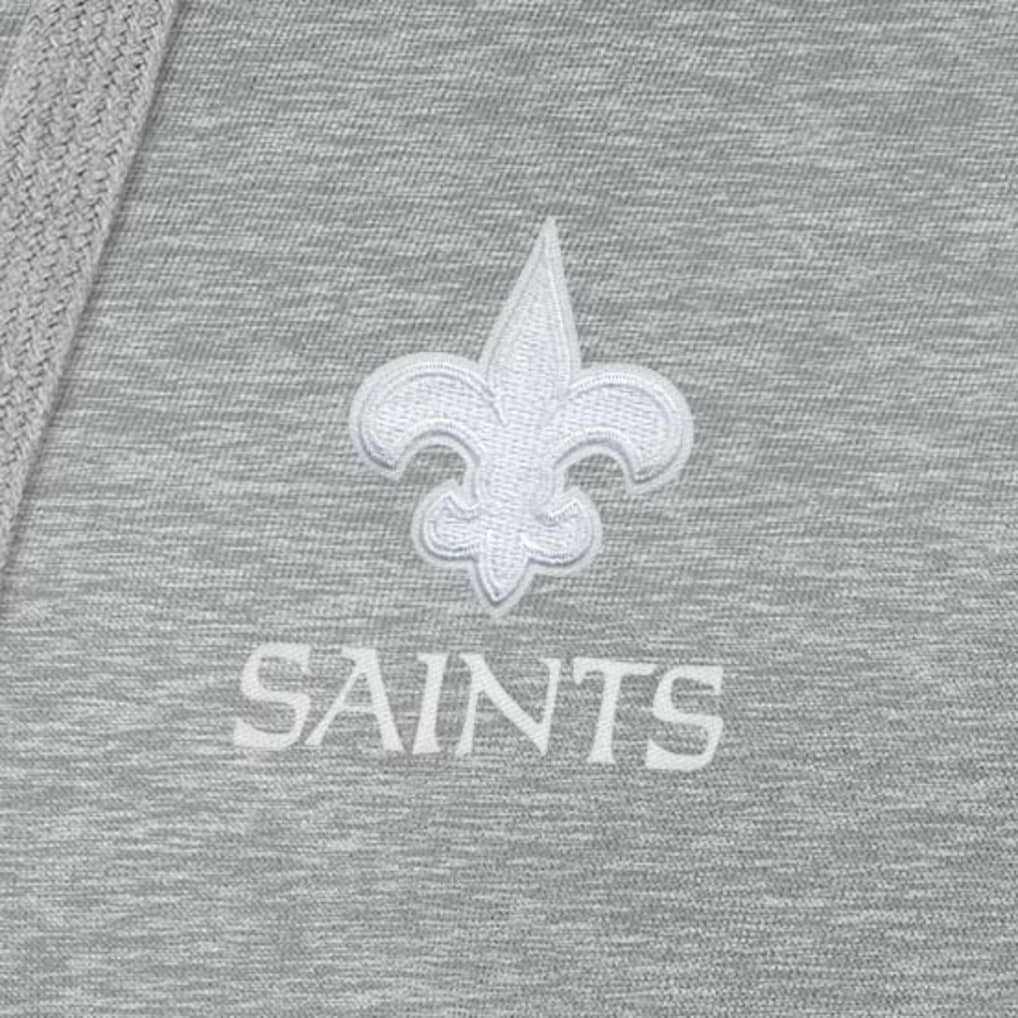 New Orleans Saints Antigua Women's Victory Pullover Hoodie - Heather Gray - NFL