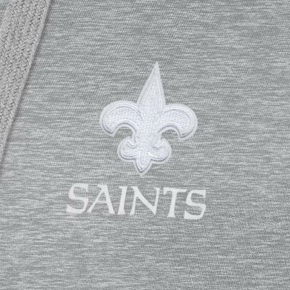 New Orleans Saints Antigua Women's Victory Pullover Hoodie - Heather Gray - NFL