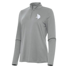 Minnesota Vikings Antigua Women's Reprocess Quarter-Zip Top - Gray - NFL