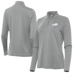 Buffalo Bills Antigua Women's Reprocess Quarter-Zip Top - Gray - NFL