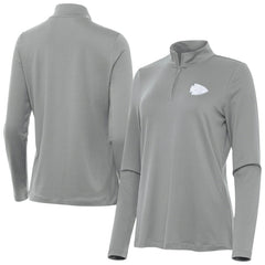Kansas City Chiefs Antigua Women's Reprocess Quarter-Zip Top - Gray - NFL