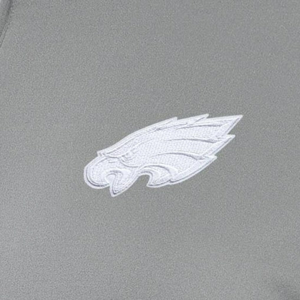 Philadelphia Eagles Antigua Women's Reprocess Quarter-Zip Top - Gray - NFL