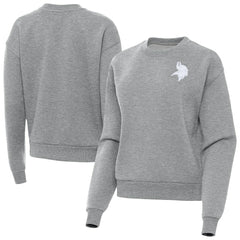 Minnesota Vikings Antigua Women's Victory Crew Pullover Sweatshirt - Heather Gray - NFL