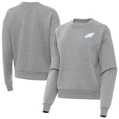 Philadelphia Eagles Antigua Women's Victory Crew Pullover Sweatshirt - Heather Gray - NFL