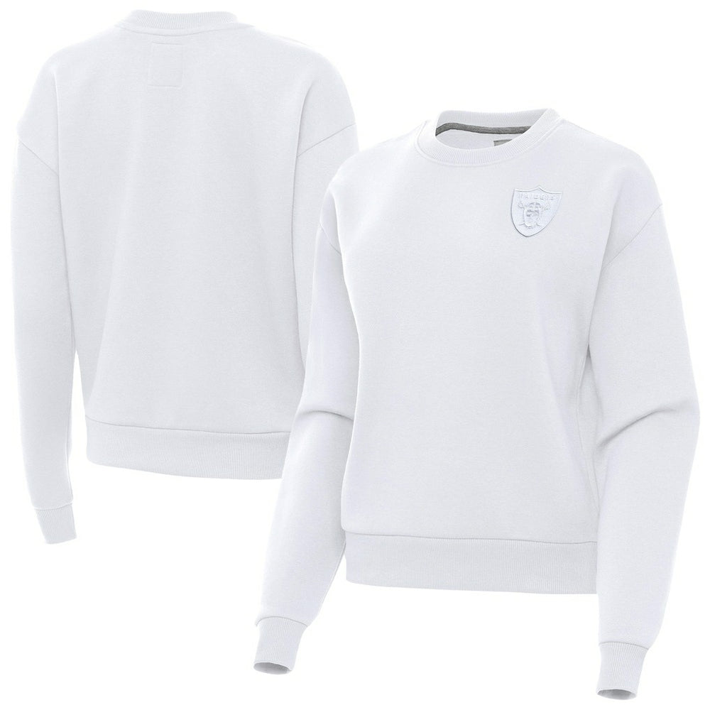 Las Vegas Raiders Antigua Women's Victory Crew Pullover Sweatshirt - White - NFL