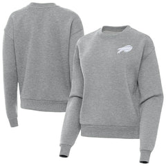 Buffalo Bills Antigua Women's Victory Crew Pullover Sweatshirt - Heather Gray - NFL