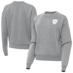 Las Vegas Raiders Antigua Women's Victory Crew Pullover Sweatshirt - Heather Gray - NFL
