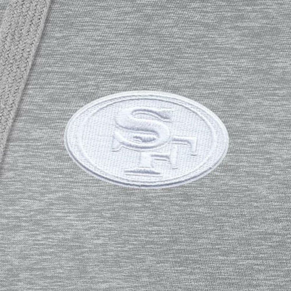 San Francisco 49ers Antigua Women's Victory Pullover Hoodie - Heather Gray - NFL