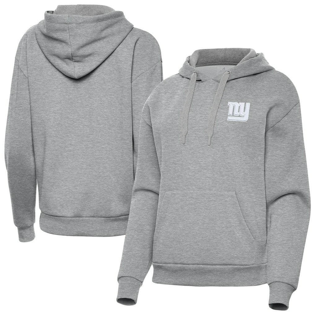 New York Giants Antigua Women's Victory Pullover Hoodie - Heather Gray - NFL