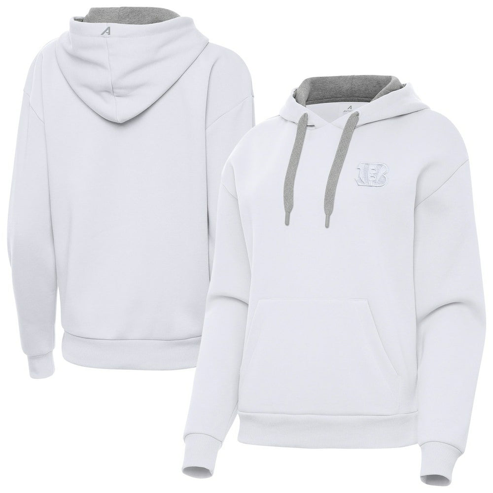Cincinnati Bengals Antigua Women's Victory Pullover Hoodie - White - NFL