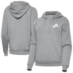 Detroit Lions Antigua Women's Victory Pullover Hoodie - Heather Gray - NFL