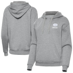 Green Bay Packers Antigua Women's Victory Pullover Hoodie - Heather Gray - NFL