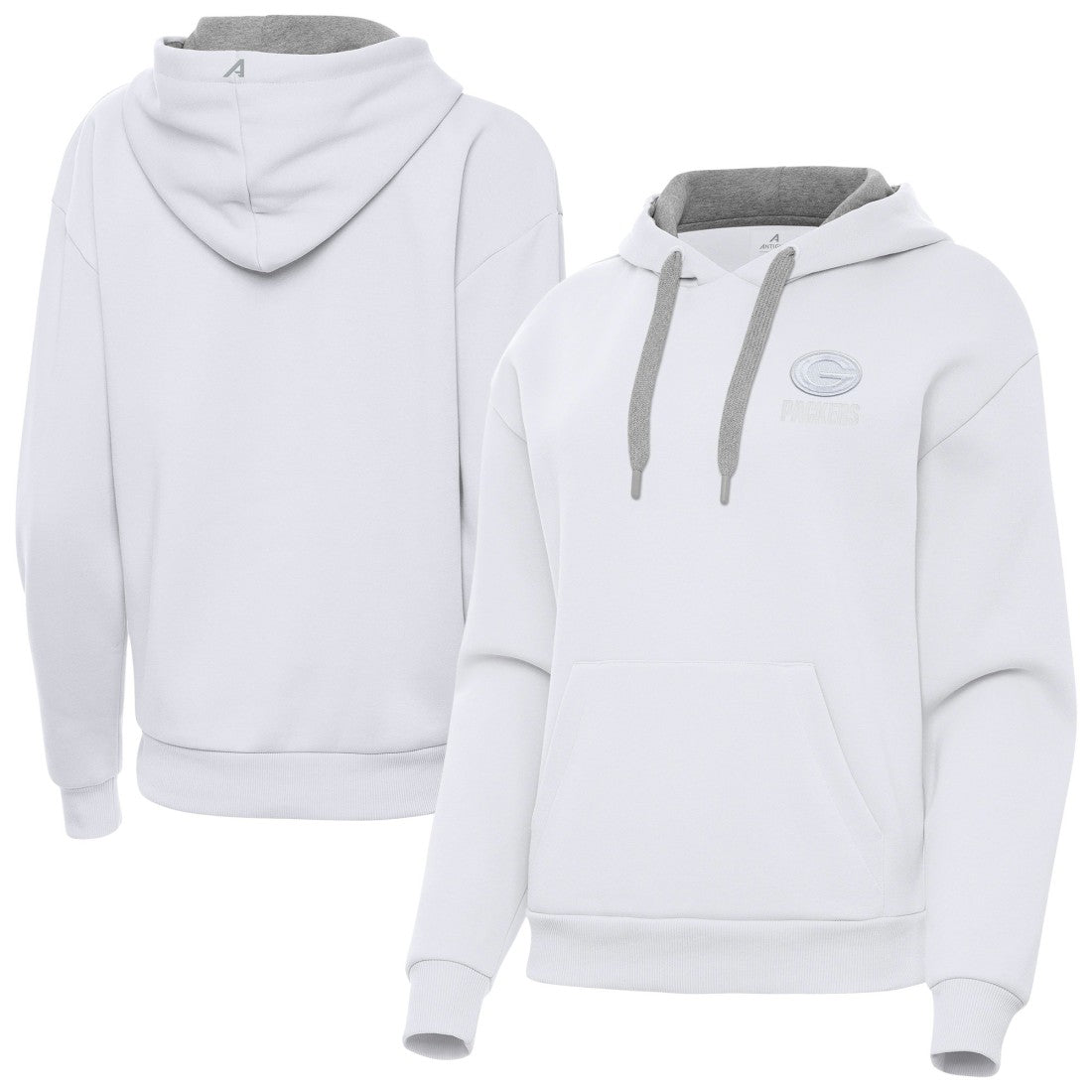 Green Bay Packers Antigua Women's Victory Pullover Hoodie - White - NFL