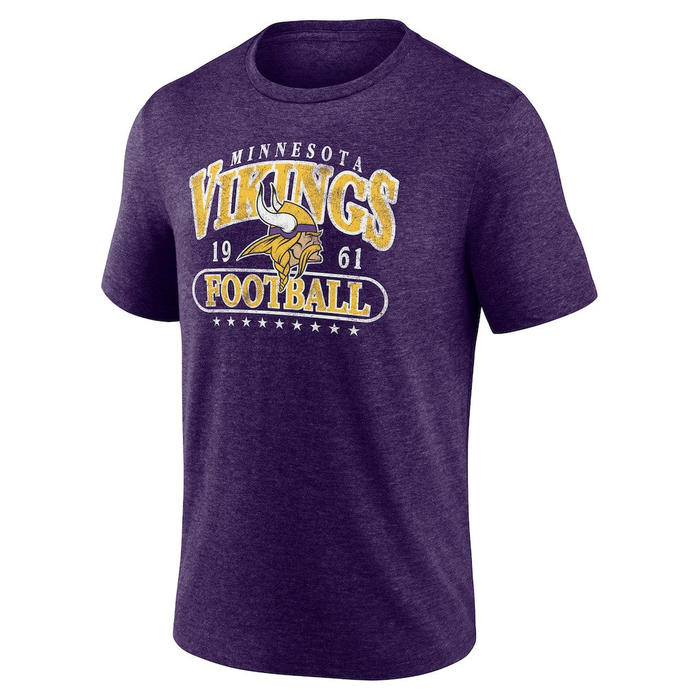 Minnesota Vikings Purple Retro Tri-Blend T-Shirt - NFL