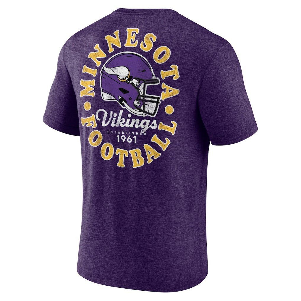 Minnesota Vikings Purple Oval Bubble Tri-Blend T-Shirt - NFL