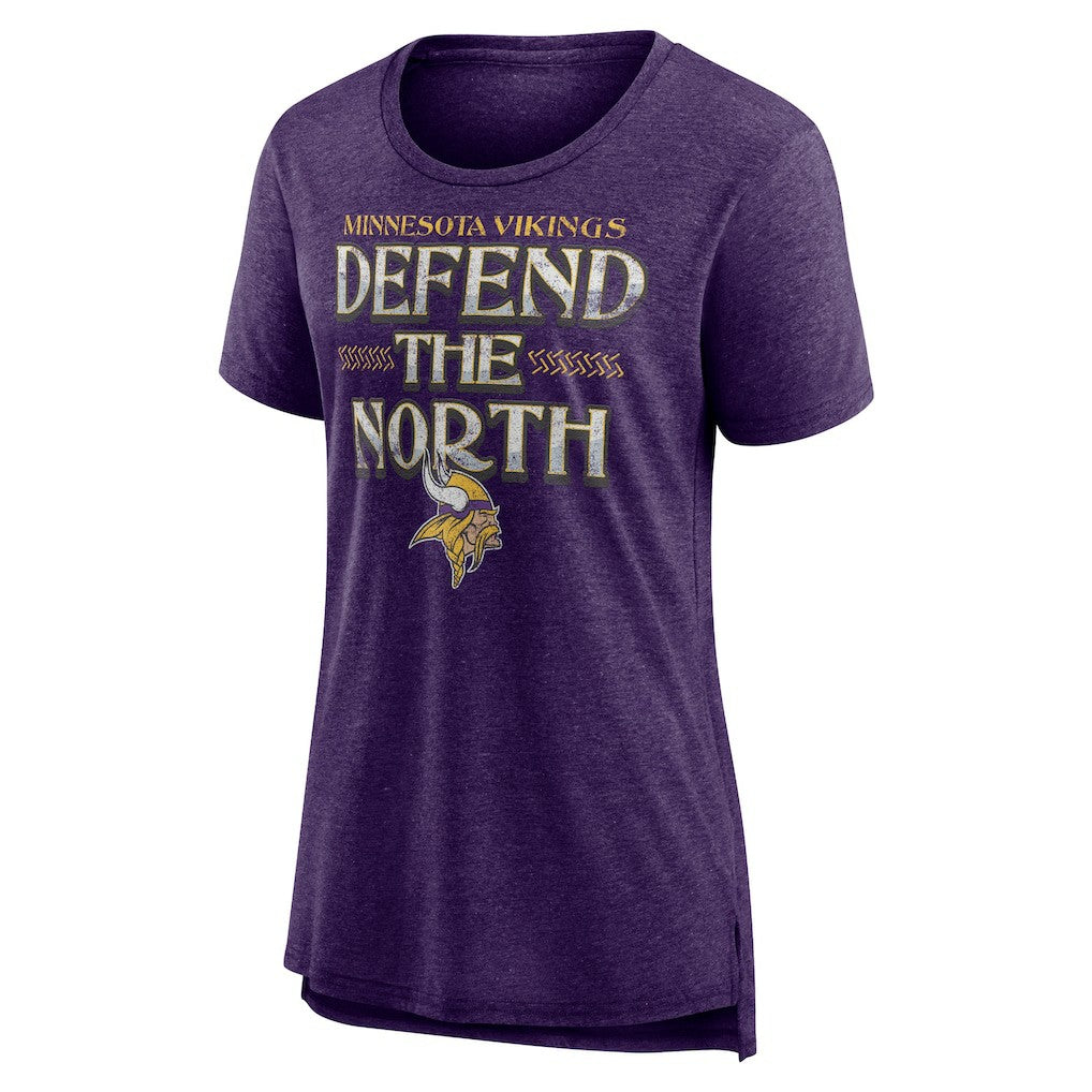 Minnesota Vikings Women's Hometown First Down Tri-Blend T-Shirt - Purple - NFL