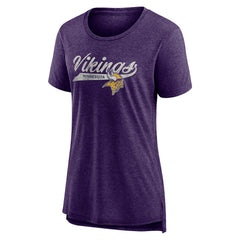 Minnesota Vikings Women's Original Play Tri-Blend T-Shirt - Purple - NFL