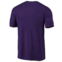 Minnesota Vikings Purple Left Chest Distressed Tri-Blend T-Shirt - NFL