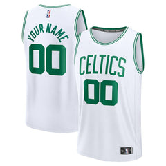 Fanatics Boston Celtics Youth Fast Break Custom Replica Jersey White Association Edition