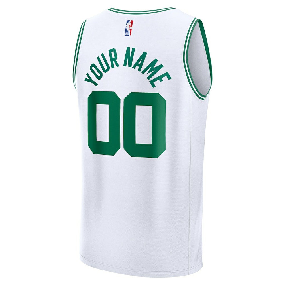 Fanatics Boston Celtics Youth Fast Break Custom Replica Jersey White Association Edition