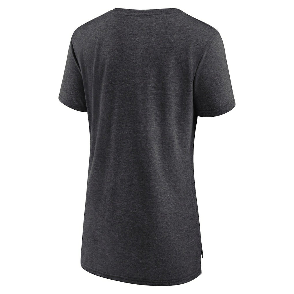 Las Vegas Raiders Women's Vintage Graphic Tri-Blend Scoop Neck T-Shirt - Charcoal - Nike