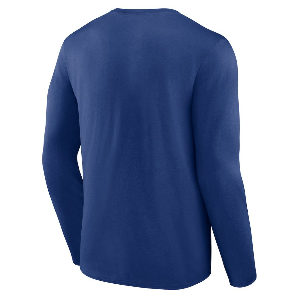 Vancouver Canucks Blue Team Lockup Long Sleeve T-Shirt | NHL sale