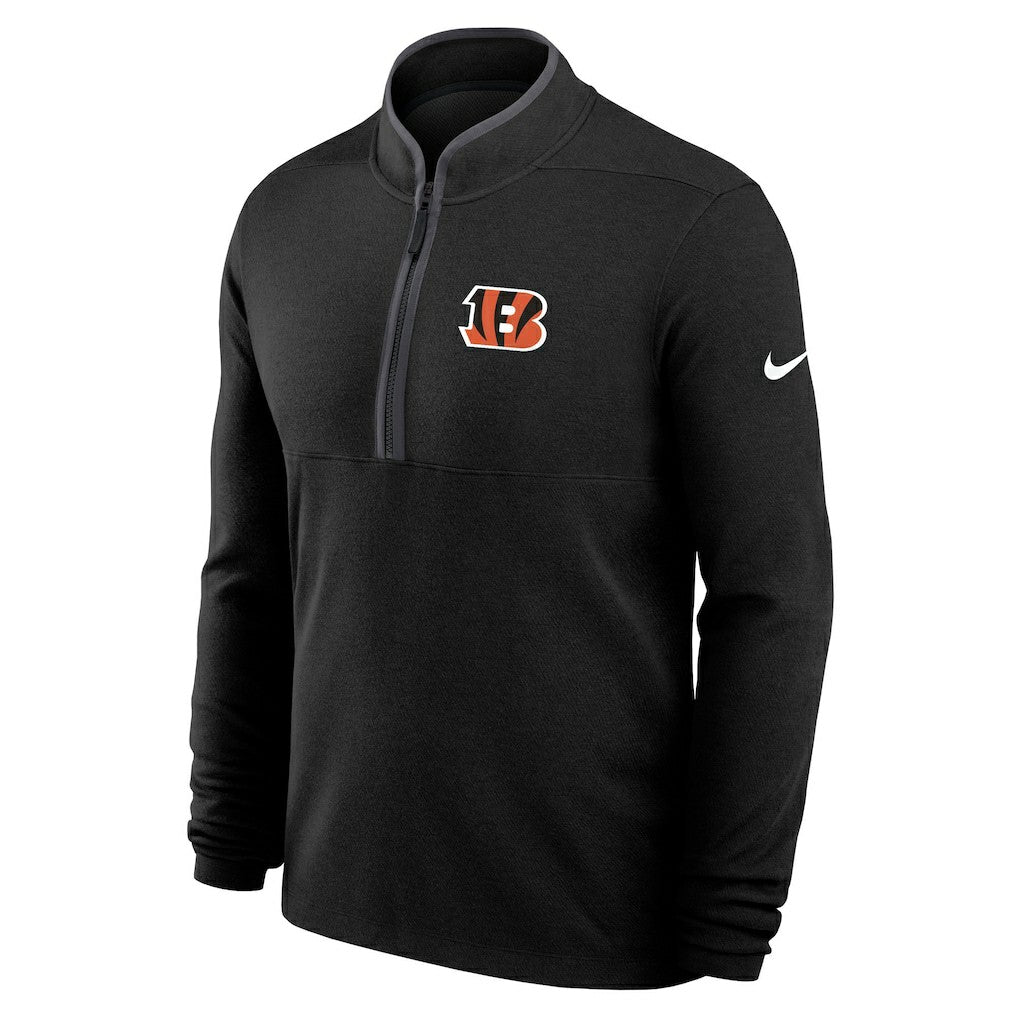 Cincinnati Bengals Lightweight Victory Dri-FIT Half-Zip Pullover - Black - Nike