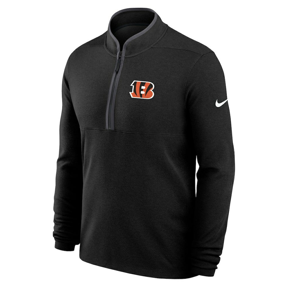 Cincinnati Bengals Lightweight Victory Dri-FIT Half-Zip Pullover - Black - Nike