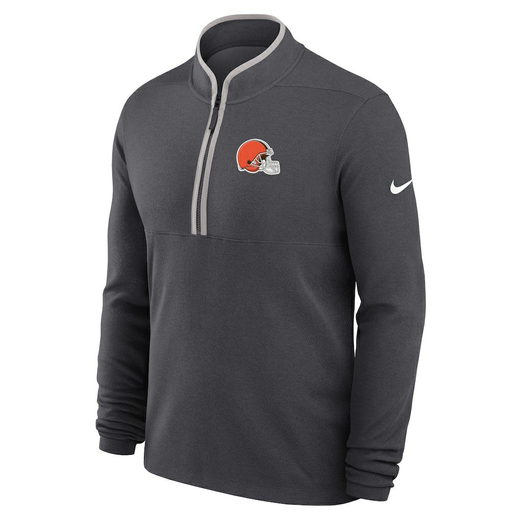 Cleveland Browns Lightweight Victory Dri-FIT Half-Zip Pullover - Anthracite - Nike