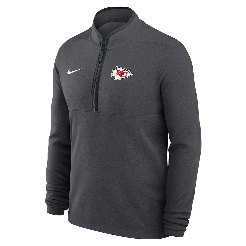 Kansas City Chiefs Lightweight Victory Dri-FIT Half-Zip Pullover - Anthracite - Nike