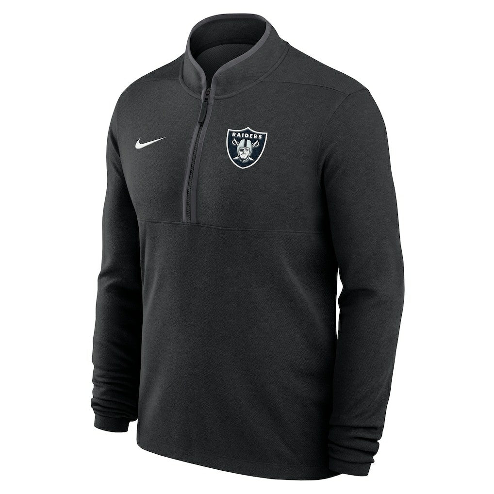 Las Vegas Raiders Lightweight Victory Dri-FIT Half-Zip Pullover - Black - Nike